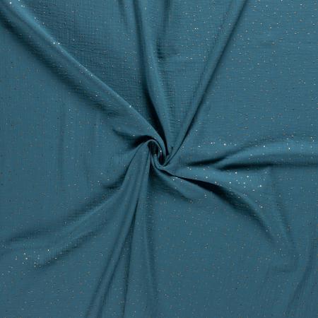 38608-013 Musselin Double Gauze Gold Tupfen