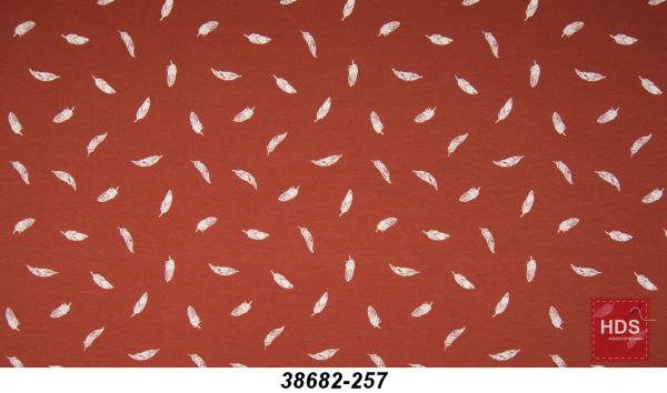 38682-257 Baumwoll Jersey Muster - Feder