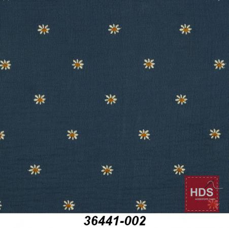 36441-002 Musselin Double Gauze Stickerei - Blumen