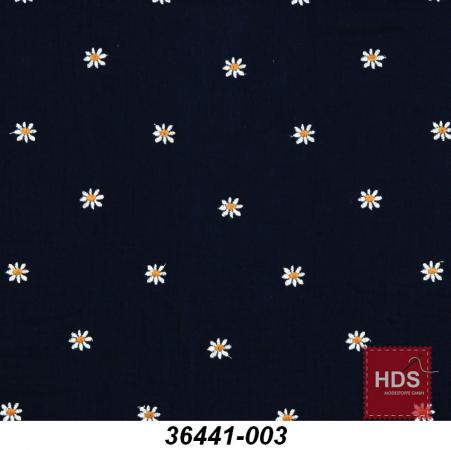 36441-003 Musselin Double Gauze Stickerei - Blumen