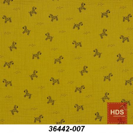 36442-007 Musselin Double Gauze Druck - Zebra