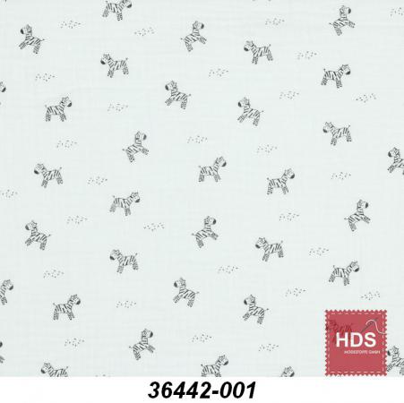 36442-001 Musselin Double Gauze Druck - Zebra