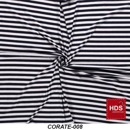 Corate-008 Viskose Jersey Streifen
