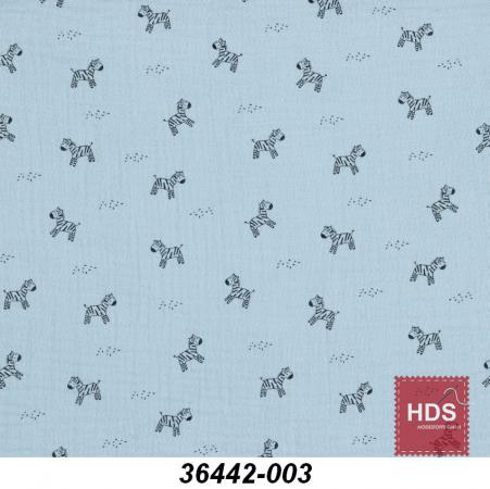 36442-003 Musselin Double Gauze Druck - Zebra