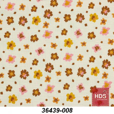 36439-008 Musselin Double Gauze - Blumen