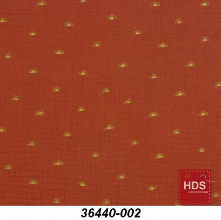 36440-002 Musselin Double Gauze Druck - Sonne