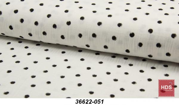 36622-051 Musselin Double Gauze Punkte