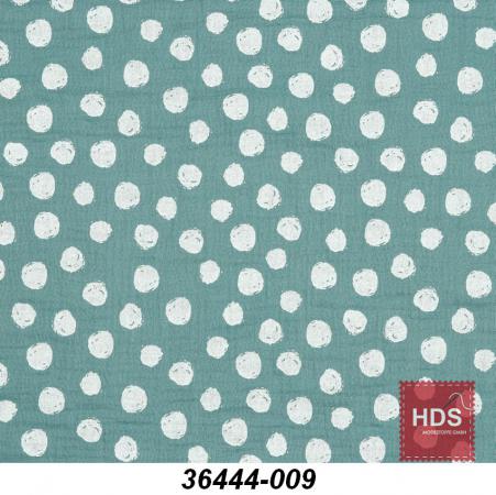 36444-009 Musselin Double Gauze Druck - Punkte
