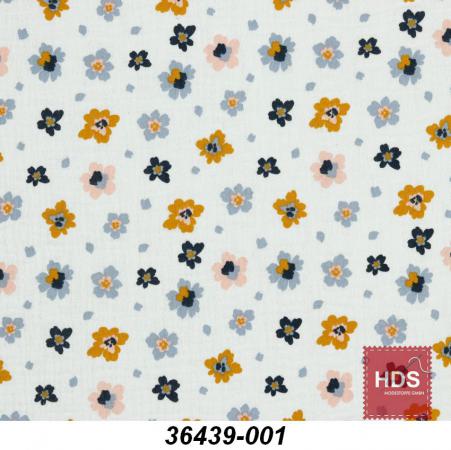 36439-001 Musselin Double Gauze - Blumen