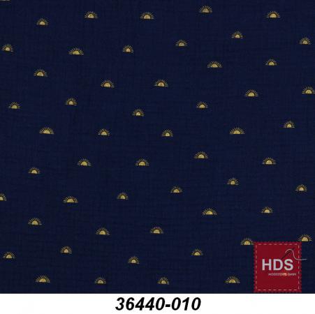 36440-010 Musselin Double Gauze Druck - Sonne