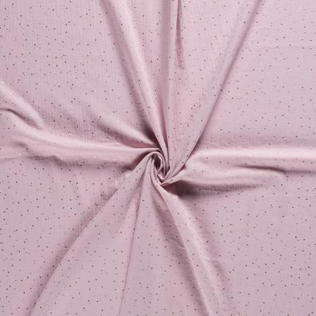 38608-004 Musselin Double Gauze Gold Tupfen