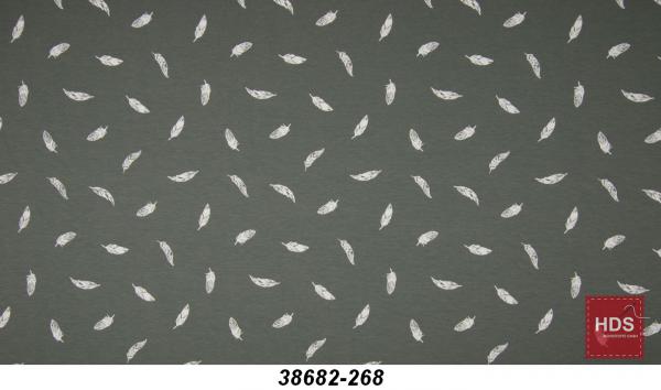 38682-268 Baumwoll Jersey Muster - Feder