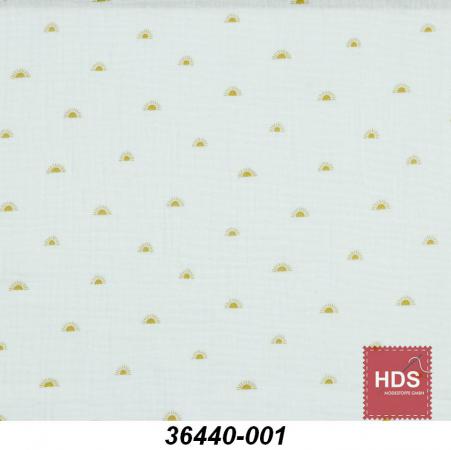 36440-001 Musselin Double Gauze Druck - Sonne