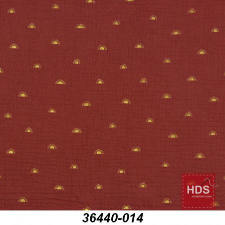36440-014 Musselin Double Gauze Druck - Sonne