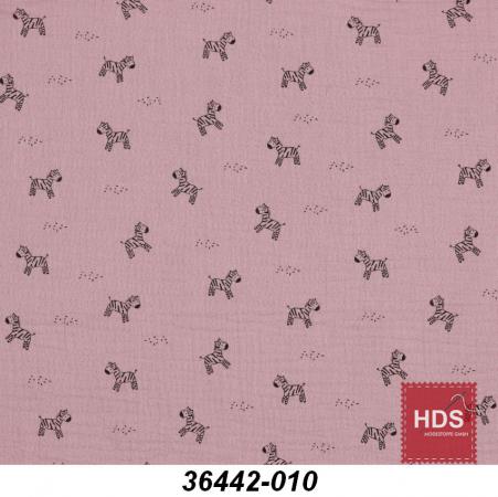 36442-010 Musselin Double Gauze Druck - Zebra