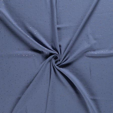 38608-014 Musselin Double Gauze Gold Tupfen