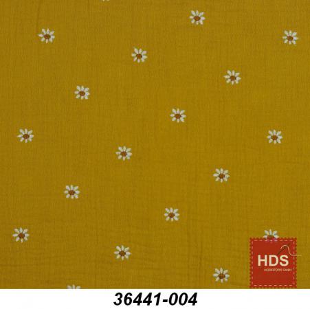 36441-004 Musselin Double Gauze Stickerei - Blumen