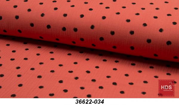 36622-034 Musselin Double Gauze Punkte